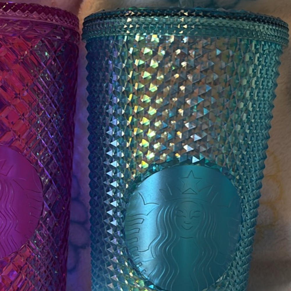 Starbucks blue ombré studded 24oz tumbler